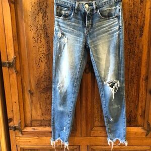 MOUSSY VINTAGE DISTRESSED GLENDELE SKINNY JEANS